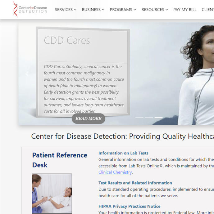 Website for Center for Disease Detection
